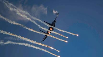 Заснят полёт истребителей над Тель-Авивом