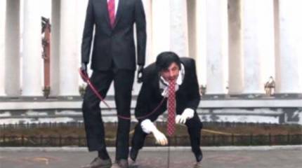 Одесситы установили памятник "Сабакашвили"