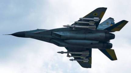 Появился кадр со словацким истребителем МиГ-29AS ВС ВСУ с подвешенными ракетами Р-27 и Р-73 «воздух-воздух»