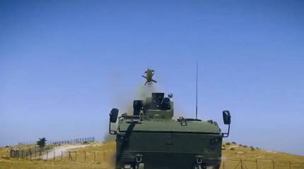 В Турции показали применение российского ПТРК «Корнет-Э» на бронемашине Kaplan-10