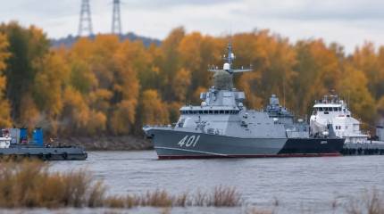 Построенный для ТОФ МРК «Удомля» проекта «Каракурт» выходит на ходовые испытания