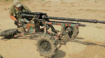 На Украине представили самодельную передвижную пулемётную установку