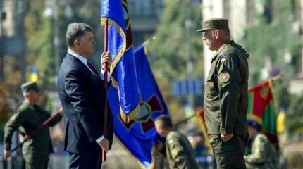 Оратор Порошенко на киевском параде