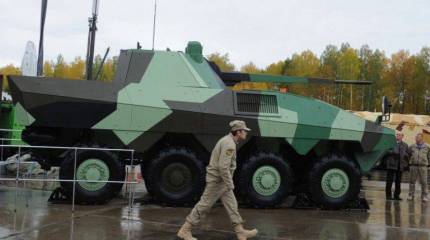 БМП «Атом» способна уничтожать вертолёты и БПЛА