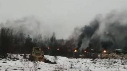 Российская артиллерия накрыла под Бахмутом колонну украинской техники с резервами для группировки ВСУ