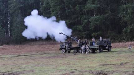 Испытания экспериментальной гаубицы армии США