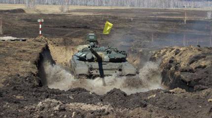 Танковый биатлон для экипажей Западного военного округа