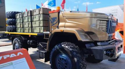 Прототип разработанного для военных беспилотного грузового автомобиля «Урал» показали на форуме «Армия-2022»