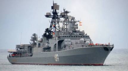 БПК "Североморск" покинул Севастополь и взял курс на Средиземное море