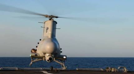 Американский беспилотный вертолёт MQ-8B врезался в борт корабля ВМС США и затонул