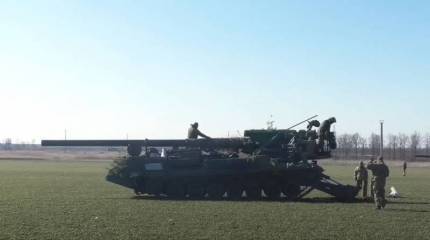 Минобороны показало видео уничтожения САУ 2С7 «Пион» ВСУ высокоточным боеприпасом