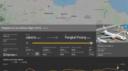 Авиалайнер "Боинг-737" упал в море к северу от Джакарты