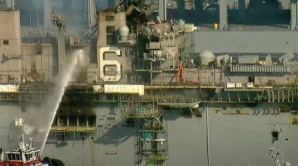 «Это были худшие часы для боевого корабля»: показаны повреждения USS Bonhomme Richard от пожара