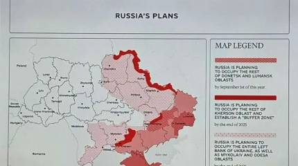 Замглавы офиса Зеленского представил карту, согласно которой Россия к концу 2026 года «собирается» взять под контроль Одессу, Харьков и Киев