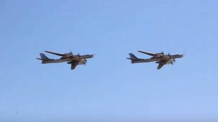 Пара "стратегов" Ту-95МС провела патрулирование рядом с Японией и Южной Кореей