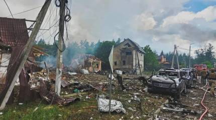 Противник показал кадры с поражённого ракетным ударом выставочного полигона