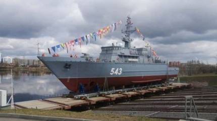 Шестой тральщик проекта 12700 «Александрит» спущен на воду