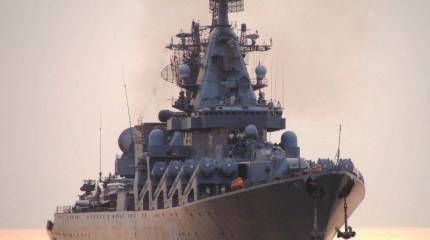 Крейсер «Москва» выполнил ракетную стрельбу в Атлантике