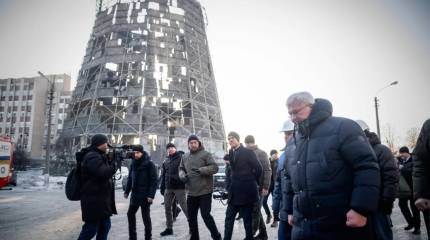 «Россия неспособна выиграть войну» - походивший по руинам ТЭЦ глава МИД Украины