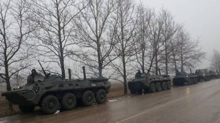 Mass media - Russian military equipment is brought to Simferopol