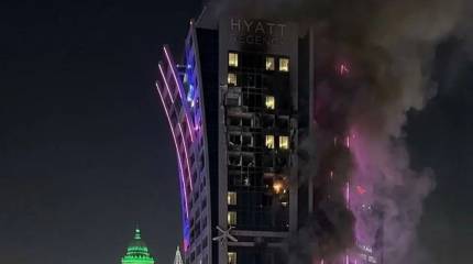 В Эр-Рияде горит отель, в котором, как утверждали в Иране, жили генералы США