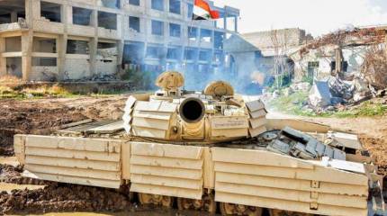 «Уголковые» Т-72М1 атакуют под Дамаском