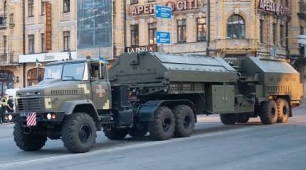 Уничтожение при помощи дрона-камикадзе «Ланцет» украинской контрбатарейной РЛС попало в кадр