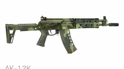 «Для штурмовых подразделений»: Концерн «Калашников» впервые поставил в войска партию укороченных автоматов АК-12К в расцветке «мультикам»