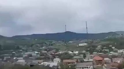 Появились первые кадры боевых действий в Нагорном Карабахе после объявления Азербайджаном начала военной операции