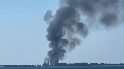 Geranium rockets burn the Ust-Dunaysky port in Vilkovo.