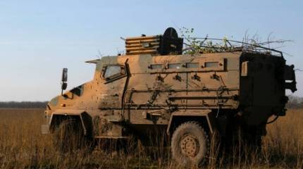 Поражение FPV-дроном турецкого бронеавтомобиля Kirpi ВСУ попало в кадр