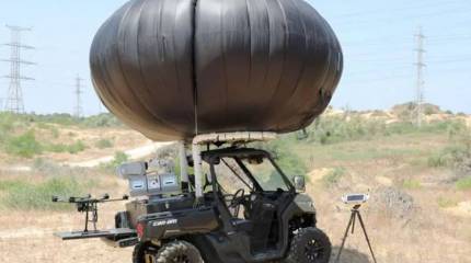 Израильская компания разместила аэростат и дрон на шасси багги