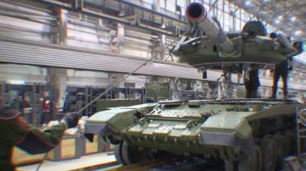 Показан процесс модернизации танка Т-72Б до уровня Б3М