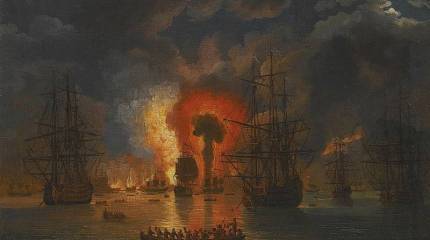 День победы русского флота над турецким флотом в Чесменском сражении в 1770 году