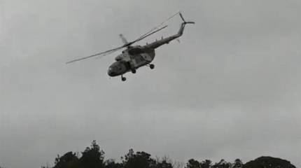 Появились кадры с жёсткой посадкой вертолёта Ми-17 в мексиканском штате Веракрус