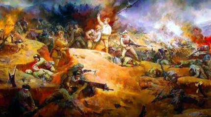 Китайские добровольцы идут в бой