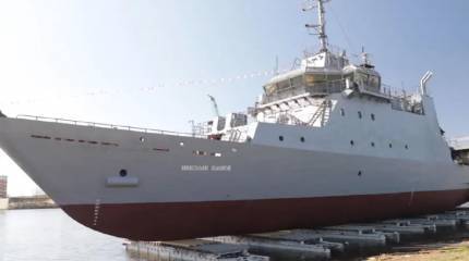 В Нижегородской области спущен на воду учебный вертолётоносец «Николай Камов» проекта 14400