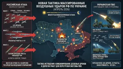 Новая тактика массированных ударов «Геранью»: как ВС РФ истощают ПВО Украины