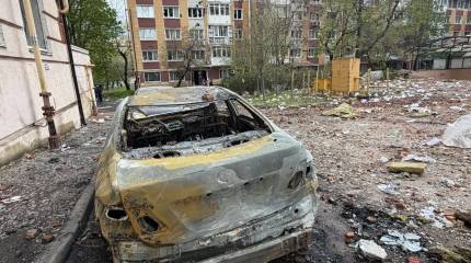 Показаны последствия атаки беспилотников ВСУ на жилые кварталы Донецка