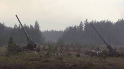 Минобороны показало кадры боевой работы 203-мм самоходных артиллерийских установок 2С7М «Малка»