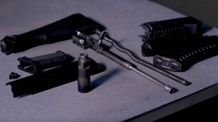 Установлен минимальный набор деталей АК-74М, необходимый для стрельбы