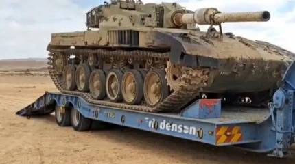 В кадр попала редкая модификация израильского танка Merkava Mk2