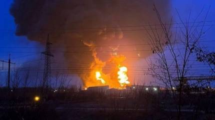 Пожар вспыхнул на нефтебазе Белгорода