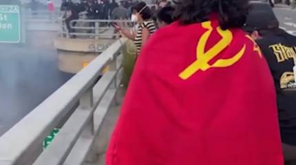 Под флагами Мексики и СССР: в Калифорнии продолжают бушевать протесты