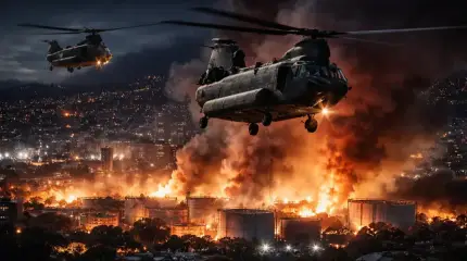 Война началась: вертолёты США бомбят Каракас, столица Венесуэлы во тьме