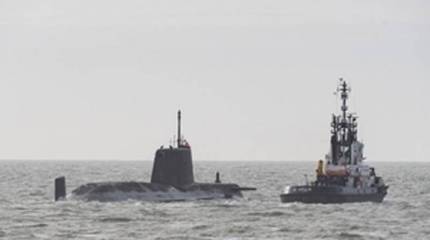 Новая АПЛ ВМС Великобритании HMS Anson покинула верфь и впервые вышла в открытое море