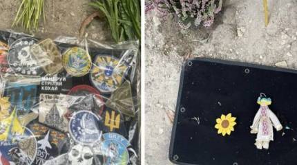 На Украине разграбили могилу погибшего летчика, возводившегося Киевом в ранг героя