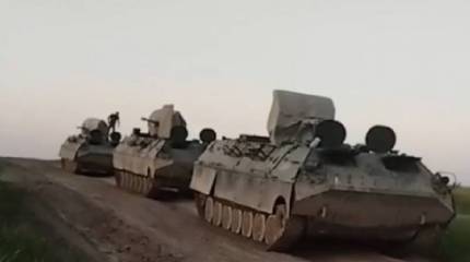Прошедшие серийную модернизацию на украинских предприятиях МТ-ЛБ ВСУ попали в кадр