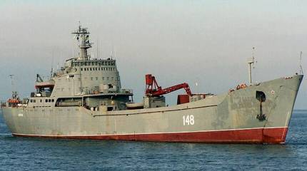Четвертый поход в Сирию. БДК "Орск" вошел в Средиземное море