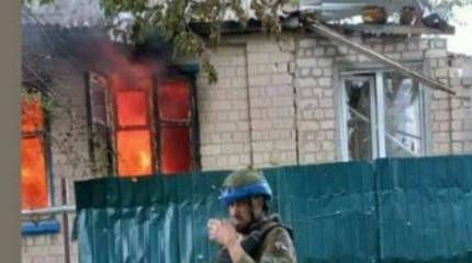 Украинский солдат показал сожжение домов в сёлах на Луганщине
